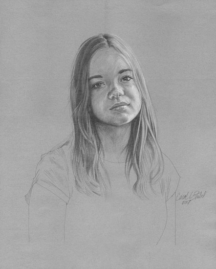 Graphite and Pastel Portrait of Ashley