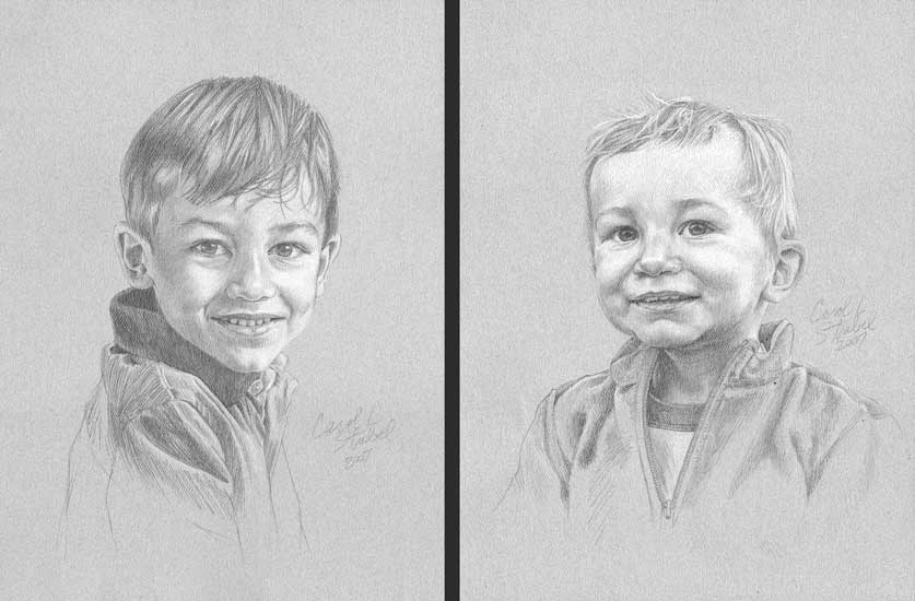 Portrait Sketch of Andrew & Conner