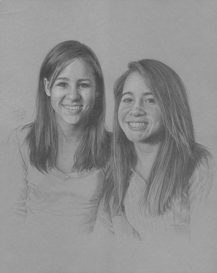 Portrait Sketch of Chelsea & Jessica
