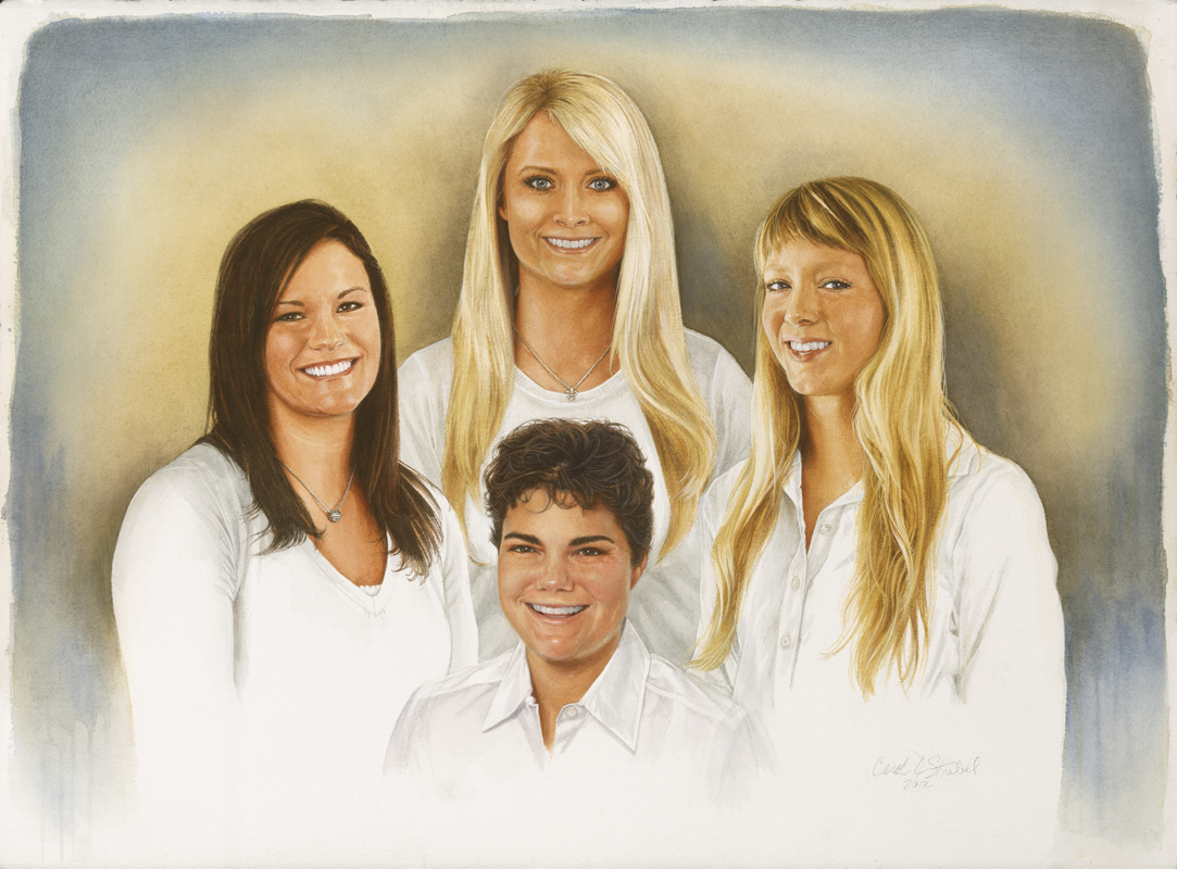 Watercolor Portrait of Dian's Girls
