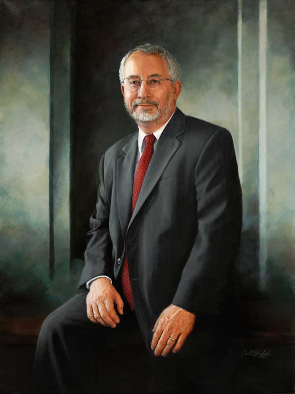 StrebelArt Oil Portraits - Bradley Edward Britigan, Internal Medicine Chair, 2004 - 2011, University Hospital, Cincinnati, Ohio