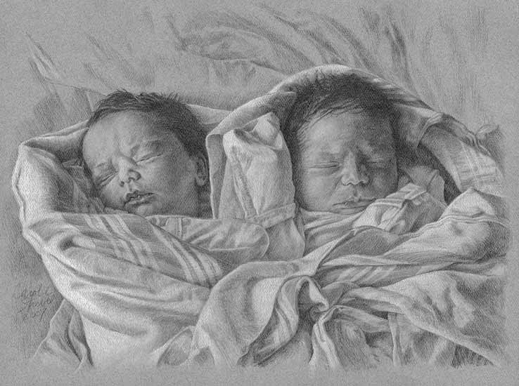 Portrait Sketch of Elijah & Benjamin
