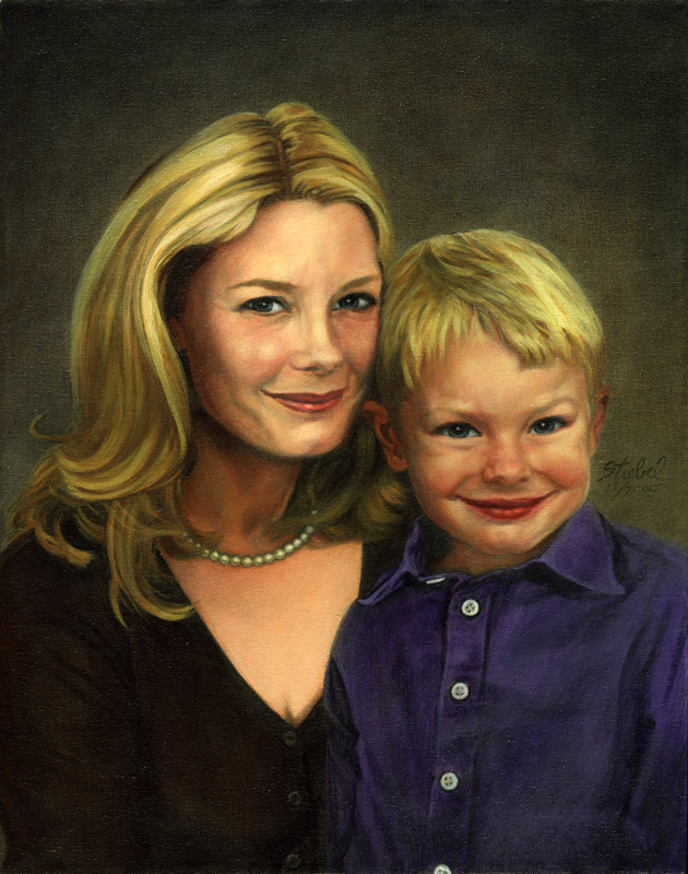 Oil Portrait of Laura and John