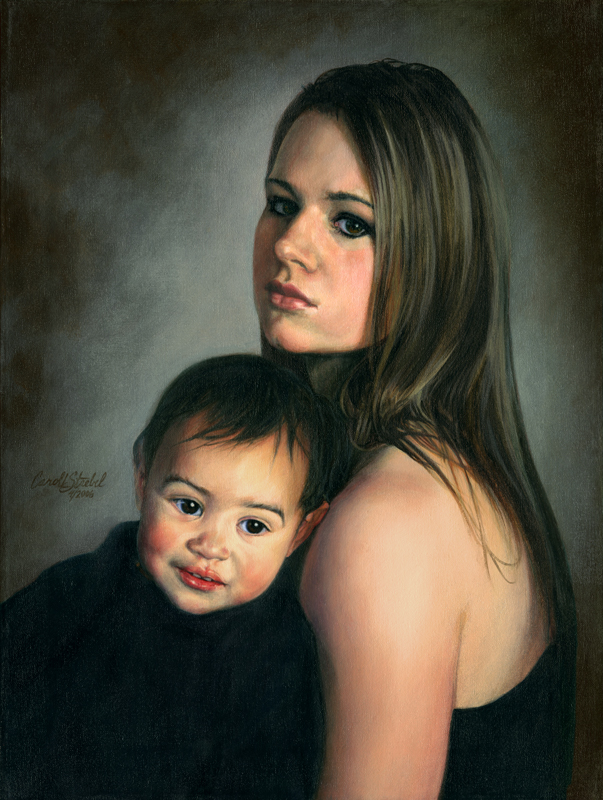 Oil Portrait of Sara and Ean